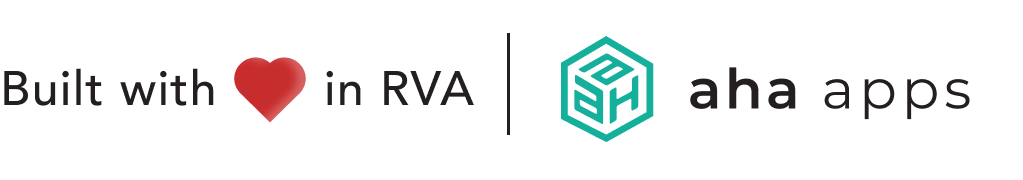 Built with love in RVA | aha apps